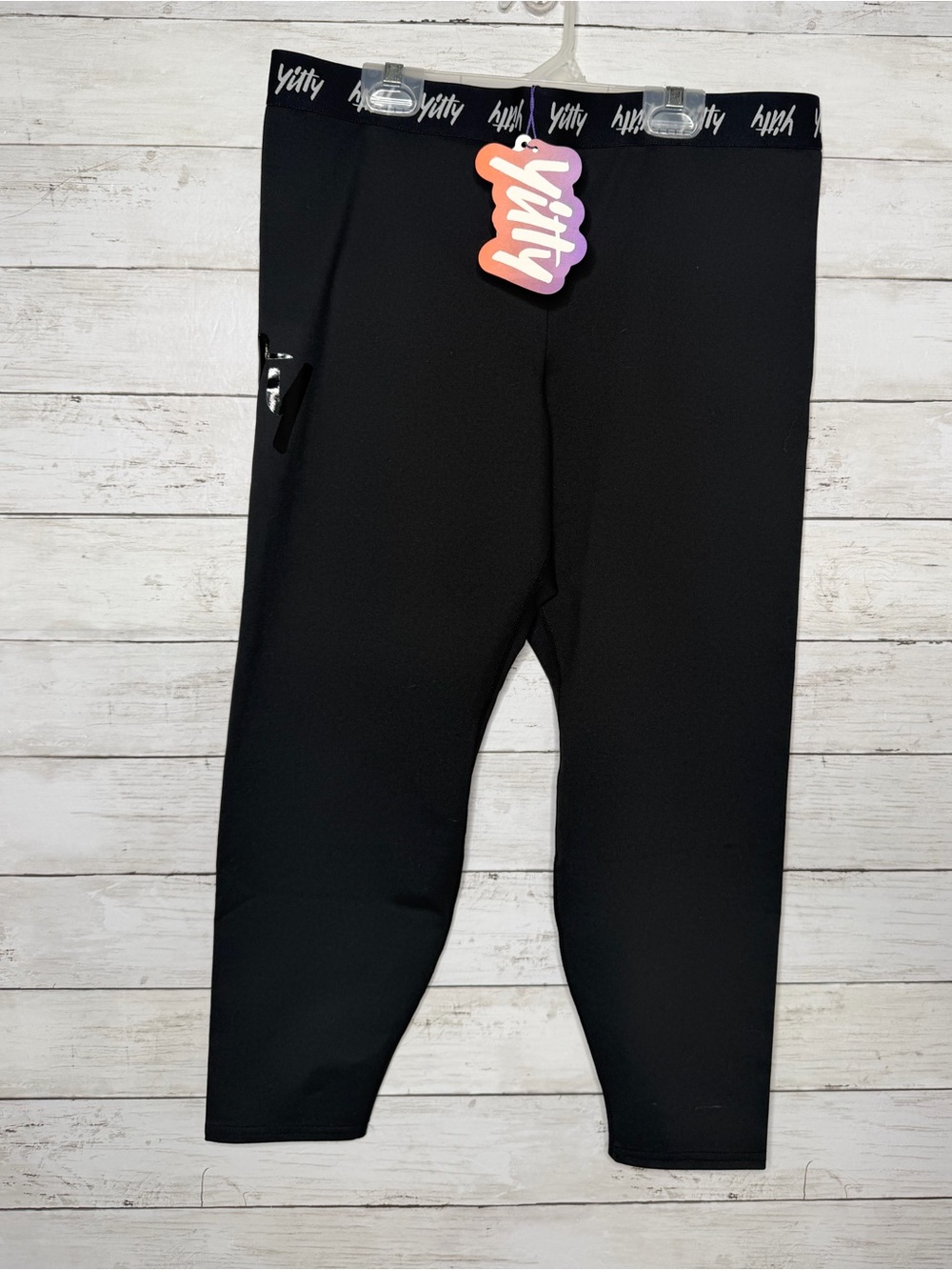 Yitty Lizzo Major Label Smoothing High Waist Logo Leggings Black NWT 1X Plus